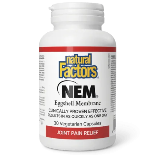 Natural Factors NEM Natural Eggshell Membrane 500 mg, 30 Capsules | Unbeatable Prices, Daily Deals | VITASHOP