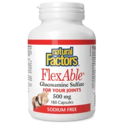 Natural Factors FlexAble Glucosamine Sulfate 500 mg, 180 Capsules | Unbeatable Prices, Daily Deals | VITASHOP