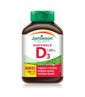 Jamieson Vitamin D 1000 IU 150+30 Free Softgels | Unbeatable Prices, Daily Deals | VITASHOP