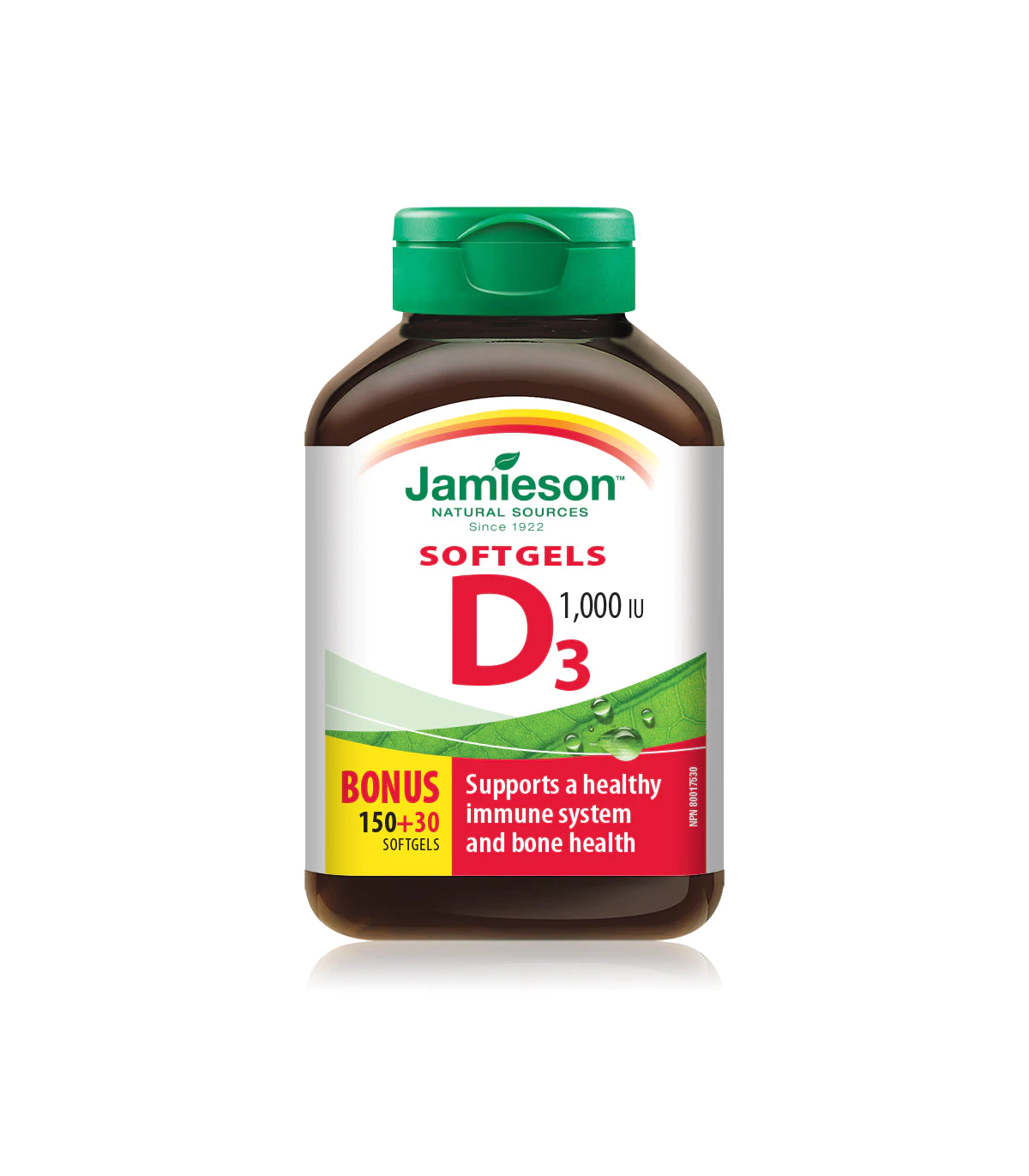 Jamieson Vitamin D 1000 IU 150+30 Free Softgels | Unbeatable Prices, Daily Deals | VITASHOP