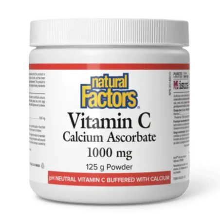 Natural Factors Vitamin C Calcium Ascorbate 1000 mg, 125 g | Unbeatable Prices, Daily Deals | VITASHOP