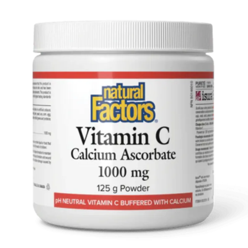 Natural Factors 내추럴 팩터스 비타민 C 칼슘 아스코르베이트 1000mg, 125g | 매일 업데이트되는 특가 상품 | VITASHOP