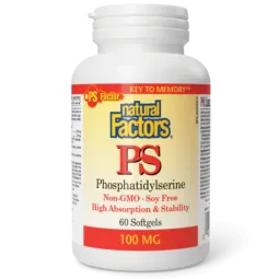 Natural Factors PS Phosphatidylserine 100 mg, 60 Softgels | Unbeatable Prices, Daily Deals | VITASHOP