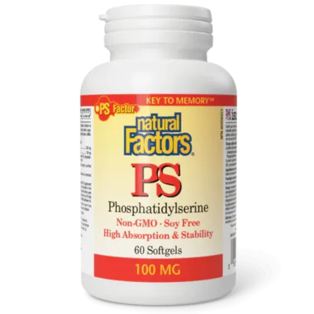 Natural Factors 내추럴 팩터스 PS 포스파티딜세린 100mg, 소프트젤 60정 | 매일 업데이트되는 특가 상품 | VITASHOP