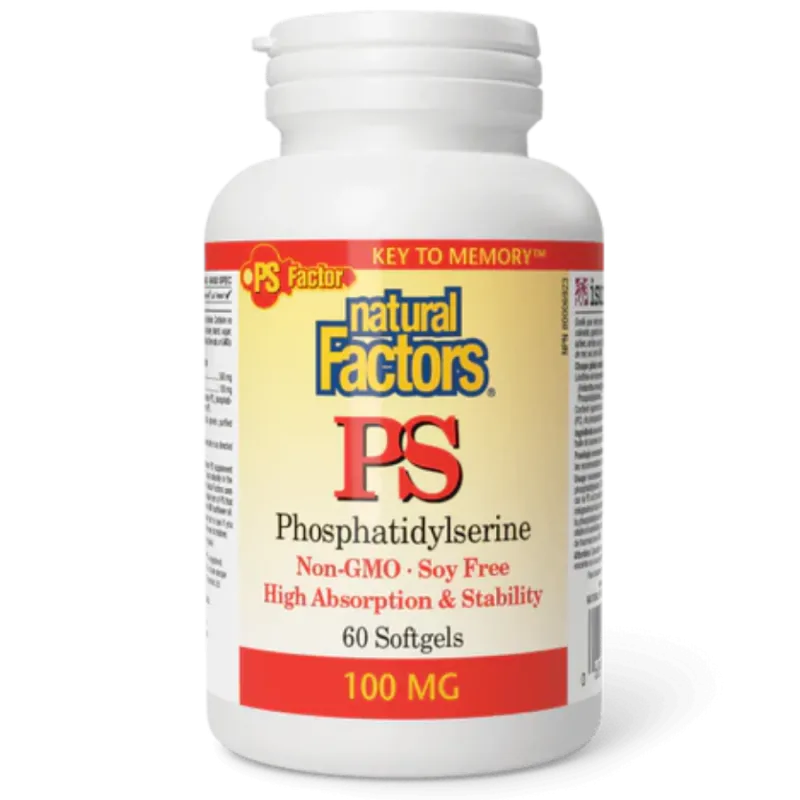 Natural Factors 내추럴 팩터스 PS 포스파티딜세린 100mg, 소프트젤 60정 | 매일 업데이트되는 특가 상품 | VITASHOP