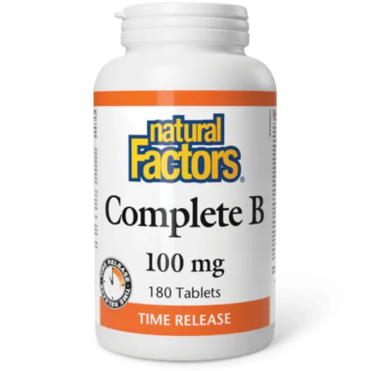 Natural Factors Complete B 100 mg Timed Release, 180 Tablets | Unbeatable Prices, Daily Deals | VITASHOP