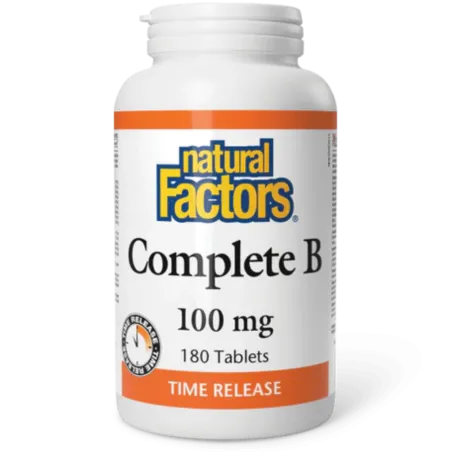 Natural Factors Complete B 100 mg Timed Release, 180 Tablets | Unbeatable Prices, Daily Deals | VITASHOP