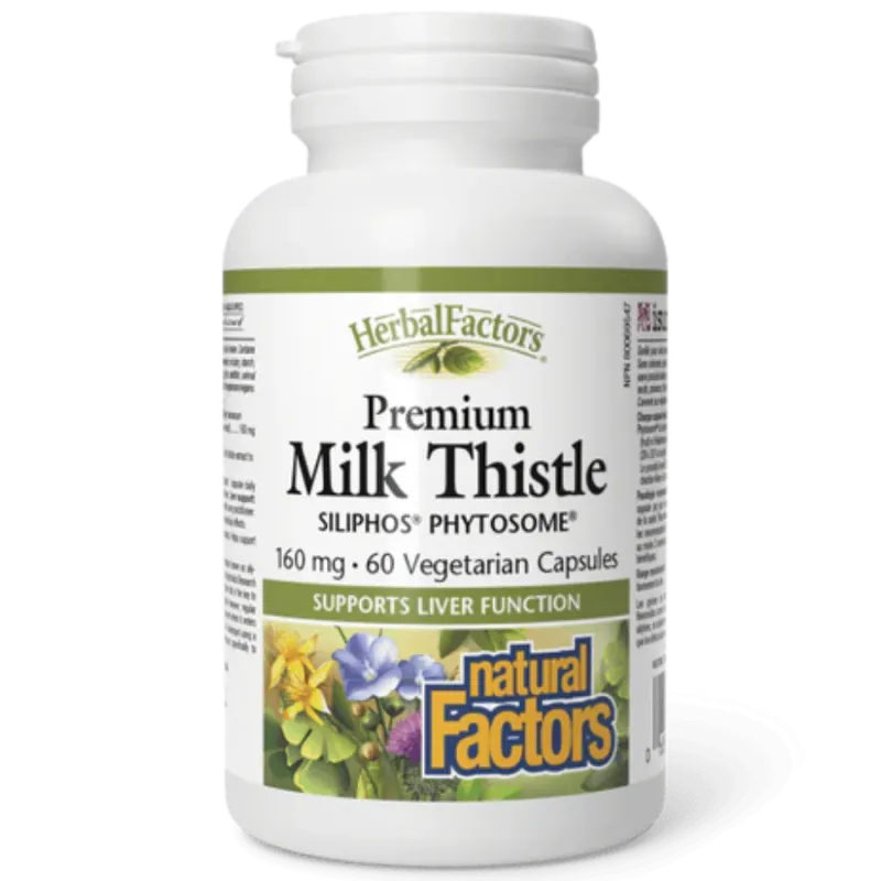HerbalFactors Premium Chardon-Marie, 60 Capsules Végétariennes | Safest & Easiest Shopping Vitamins Online | VITASHOP