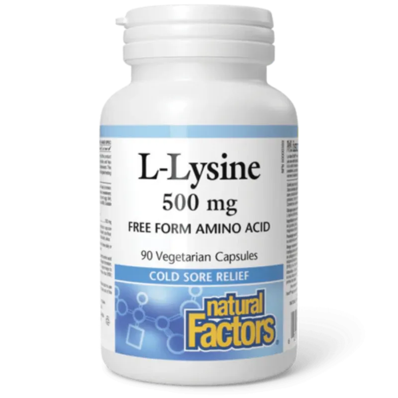 L-Lysine 500 mg, 90 Capsules Végétariennes | Safest & Easiest Shopping Vitamins Online | VITASHOP