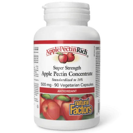 ApplePectinRich Super Strength Concentré de Pectine de Pomme 500 mg, 90 Capsules Végétariennes | Safest & Easiest Shopping Vitam