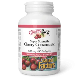 Natural Factors 내추럴 팩터스 CherryRich 초강력 체리 농축액 500 mg, 90 소프트젤 | 매일 업데이트되는 특가 상품 | VITASHOP