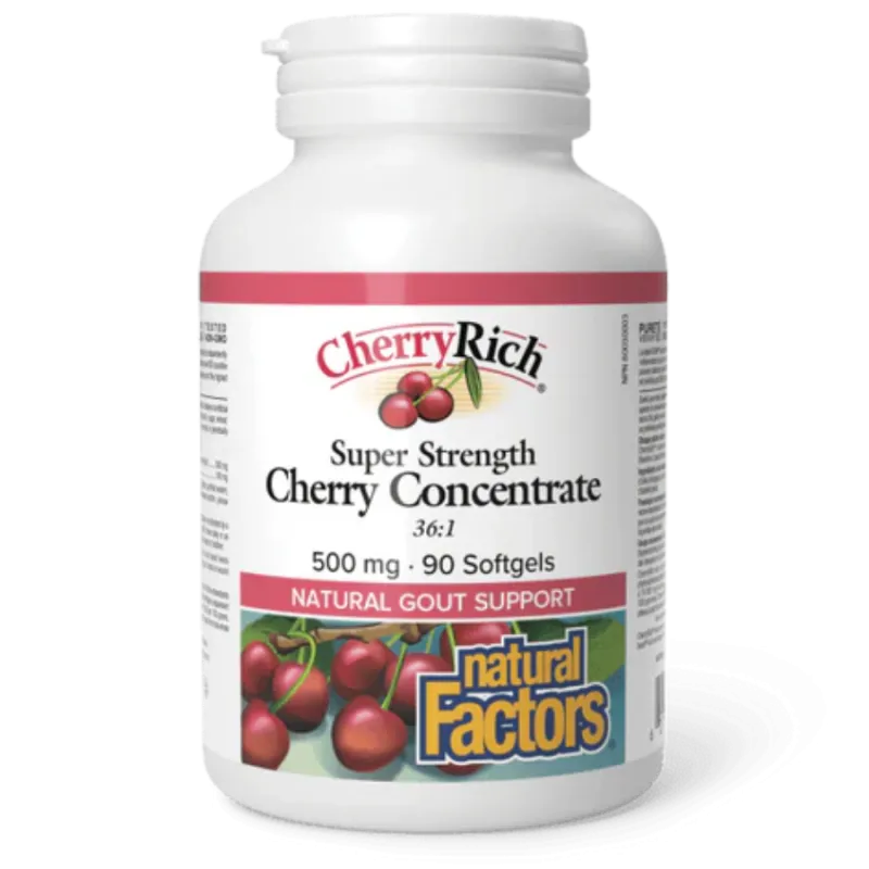 Natural Factors CherryRich Super Strength Cherry Concentrate 500 mg, 90 Softgels | 每天不同折扣, 全网最低价格 | 种类齐全的保健品店铺 VITASHOP, 只有你想不到,