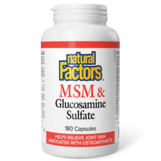MSM & Sulfate de Glucosamine, 180 Capsules | Safest & Easiest Shopping Vitamins Online | VITASHOP