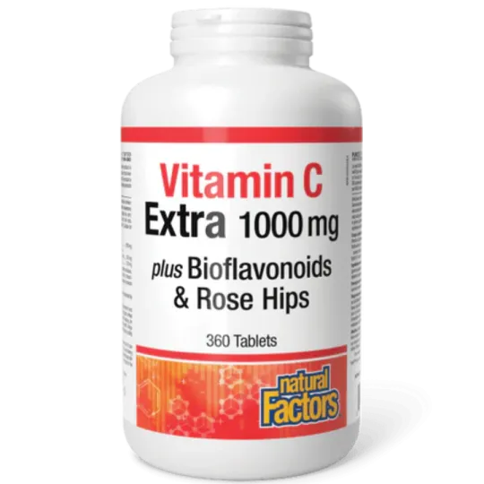 Natural Factors Vitamin C 1000 mg Plus Bioflavonoids & Rosehips, 360 Tablets | Unbeatable Prices, Daily Deals | VITASHOP