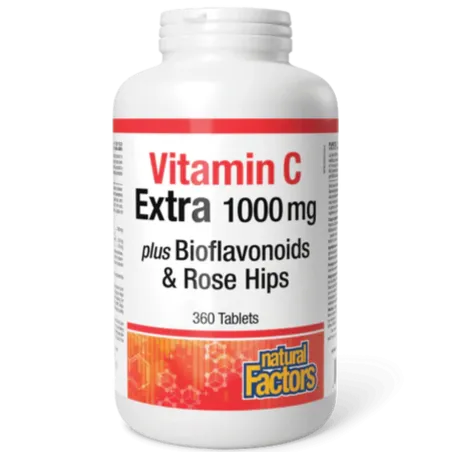 Natural Factors Vitamin C 1000 mg Plus Bioflavonoids & Rosehips, 360 Tablets | Unbeatable Prices, Daily Deals | VITASHOP