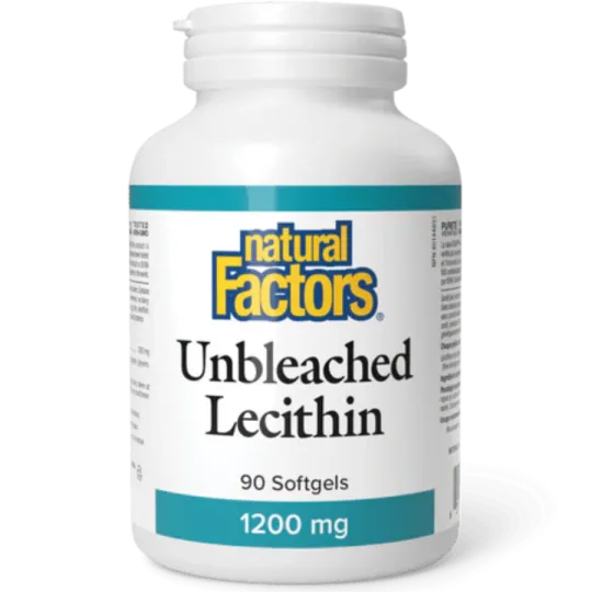 Natural Factors Unbleached Lecithin 1200 mg, 90 Softgels | Unbeatable Prices, Daily Deals | VITASHOP