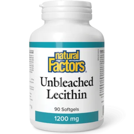 Natural Factors Unbleached Lecithin 1200 mg, 90 Softgels | Unbeatable Prices, Daily Deals | VITASHOP