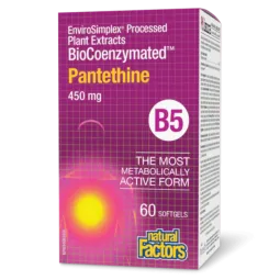 Natural Factors BioCoenzymated Pantethine B5 450 mg, 60 Softgels | Unbeatable Prices, Daily Deals | VITASHOP
