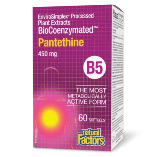 BioCoenzymated Pantethine B5 450 mg, 60 gélules | Safest & Easiest Shopping Vitamins Online | VITASHOP