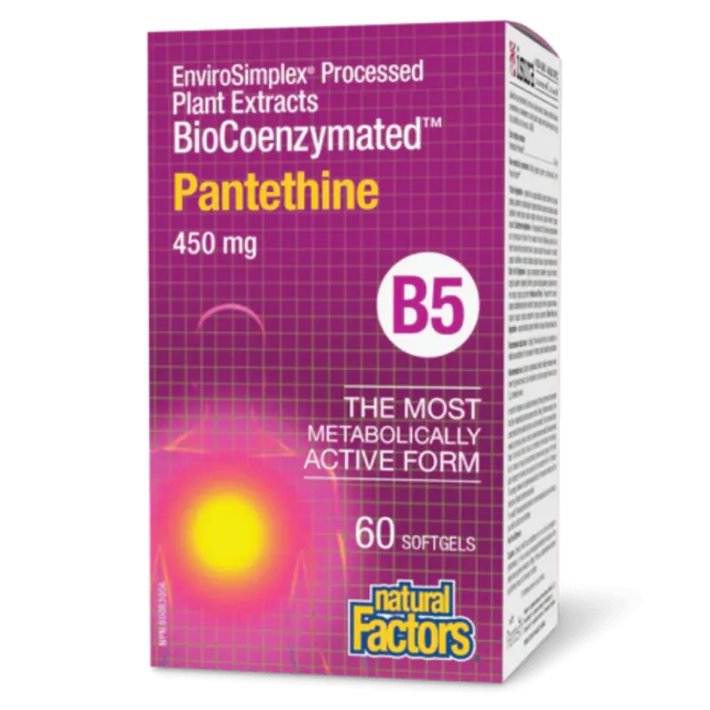 BioCoenzymated Pantethine B5 450 mg, 60 gélules | Safest & Easiest Shopping Vitamins Online | VITASHOP