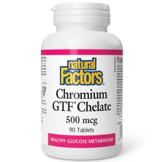Natural Factors Chromium GTF Chelate 500 mcg, 90 Tablets | Unbeatable Prices, Daily Deals | VITASHOP