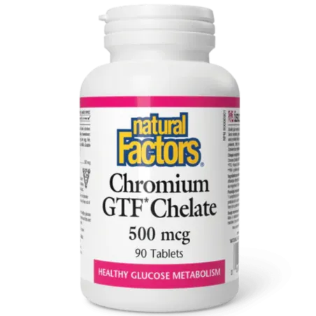 Natural Factors Chromium GTF Chelate 500 mcg, 90 Tablets | Unbeatable Prices, Daily Deals | VITASHOP