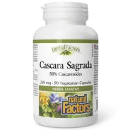 Natural Factors HerbalFactors Cascara Sagrada 250 mg, 90 Vegetarian Capsules | Unbeatable Prices, Daily Deals | VITASHOP