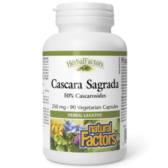 Natural Factors 내추럴 팩터스 HerbalFactors Cascara Sagrada 250mg, 식물성 캡슐 90정 | 매일 업데이트되는 특가 상품 | VITASHOP