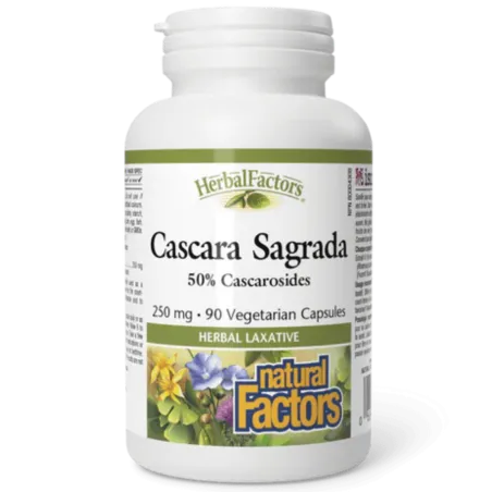Natural Factors 내추럴 팩터스 HerbalFactors Cascara Sagrada 250mg, 식물성 캡슐 90정 | 매일 업데이트되는 특가 상품 | VITASHOP