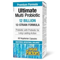 Natural Factors 내추럴 팩터스 Ultimate Multi Probiotic 120억 생 프로바이오틱 배양균, 60 식물성 캡슐 | 매일 업데이트되는 특가 상품 | VITASHOP