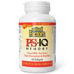 Natural Factors PS IQ Memory, 60 Softgels | Unbeatable Prices, Daily Deals | VITASHOP