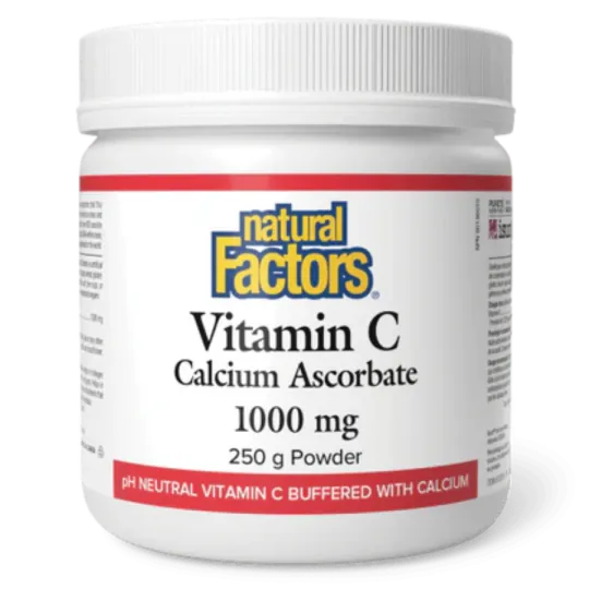 Natural Factors Vitamin C Calcium Ascorbate 1000 mg, 250 g | Unbeatable Prices, Daily Deals | VITASHOP