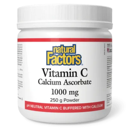 Natural Factors Vitamin C Calcium Ascorbate 1000 mg, 250 g | Unbeatable Prices, Daily Deals | VITASHOP