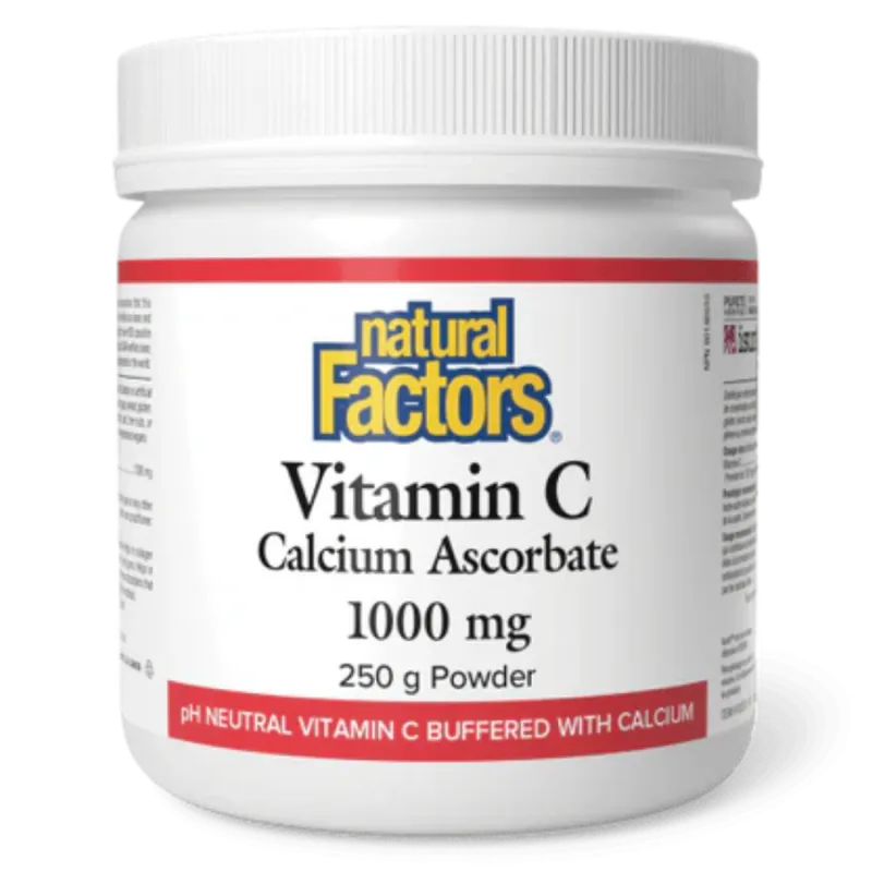 Natural Factors Vitamin C Calcium Ascorbate 1000 mg, 250 g | Unbeatable Prices, Daily Deals | VITASHOP