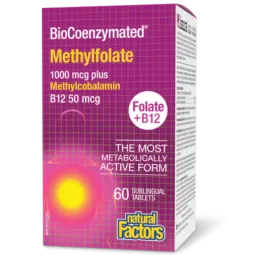 Natural Factors BioCoenzymated Methylfolate Folate + B12, 60 Sublingual Tablets | Unbeatable Prices, Daily Deals | VITASHOP