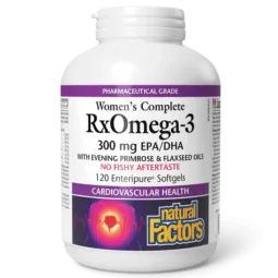 Natural Factors Women's Complete RxOmega-3, 120 Enteripure Softgels | Unbeatable Prices, Daily Deals | VITASHOP