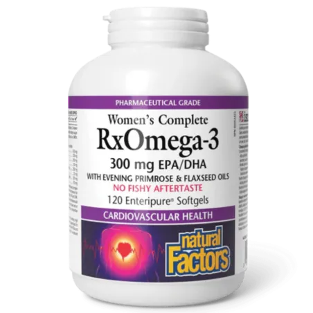 Natural Factors 내추럴 팩터스 여성용 컴플리트 RxOmega-3, 엔터티퓨어 소프트젤 120정 | 매일 업데이트되는 특가 상품 | VITASHOP