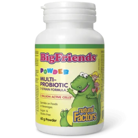 Natural Factors 내추럴 팩터스 빅 프렌즈 파우더 멀티프로바이오틱 7 균주 포뮬러 30억 활성 세포, 60g | 매일 업데이트되는 특가 상품 | VITASHOP