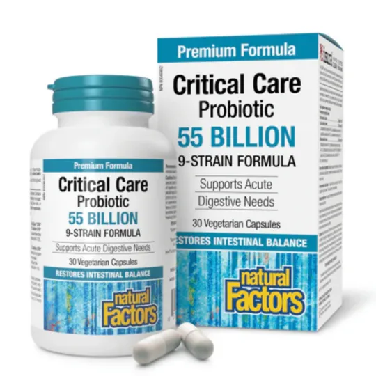 Critical Care Probiotic 55 milliards de cultures probiotiques vivantes, 30 capsules végétariennes | Safest & Easiest Shopping Vi
