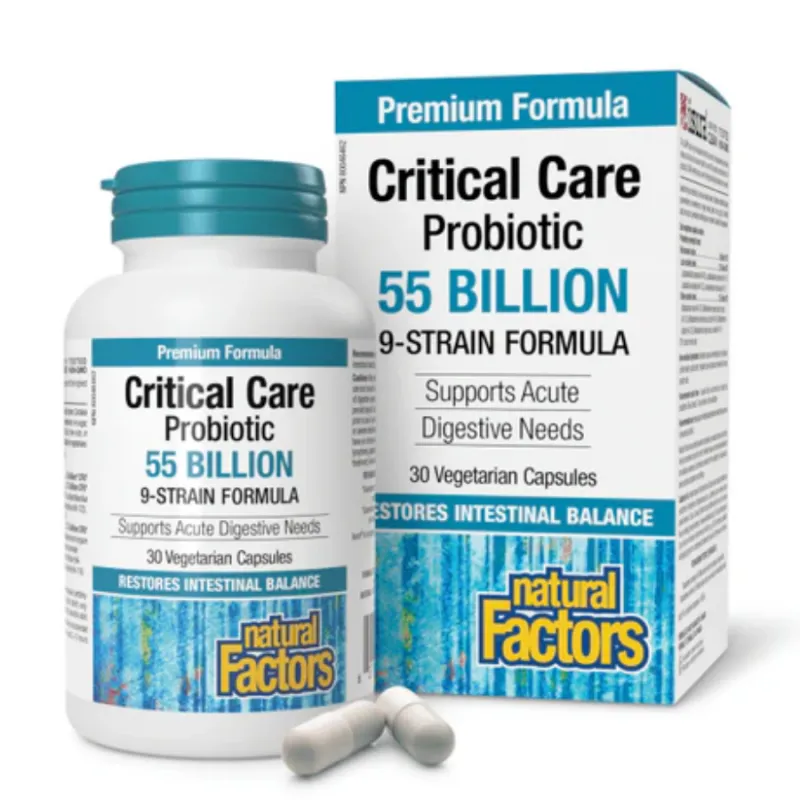 Natural Factors 내추럴 팩터스 Critical Care 프로바이오틱 550억 생 프로바이오틱 배양균, 식물성 캡슐 30개 | 매일 업데이트되는 특가 상품 | VITASHOP