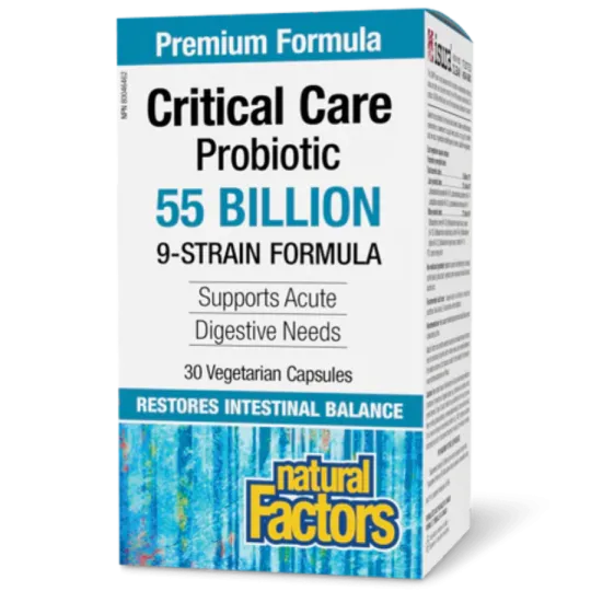 Natural Factors 내추럴 팩터스 Critical Care 프로바이오틱 550억 생 프로바이오틱 배양균, 식물성 캡슐 30개 | 매일 업데이트되는 특가 상품 | VITASHOP