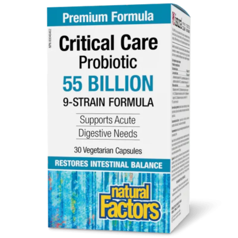 Natural Factors 내추럴 팩터스 Critical Care 프로바이오틱 550억 생 프로바이오틱 배양균, 식물성 캡슐 30개 | 매일 업데이트되는 특가 상품 | VITASHOP