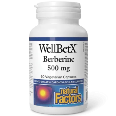 Natural Factors WellBetX Berberine 500 mg, 60 Gélules Végétales | Prix imbattables, offres quotidiennes | VITASHOP