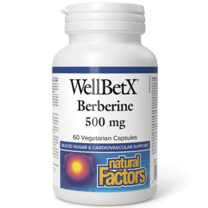 Natural Factors WellBetX Berberine 500 mg, 60 Vegetarian Capsules | Unbeatable Prices, Daily Deals | VITASHOP