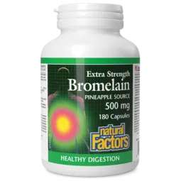 Natural Factors Extra Strength Bromelain 500 mg, 180 Capsules | Unbeatable Prices, Daily Deals | VITASHOP