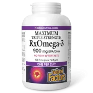 Natural Factors RxOmega-3 最大三倍强度 900 毫克, 150 粒 Enteripure 软胶囊| 无与伦比的价格，每日优惠 | VITASHOP