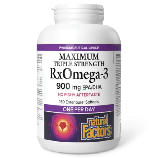 Natural Factors RxOmega-3 最大三倍强度 900 毫克, 150 粒 Enteripure 软胶囊| 无与伦比的价格，每日优惠 | VITASHOP