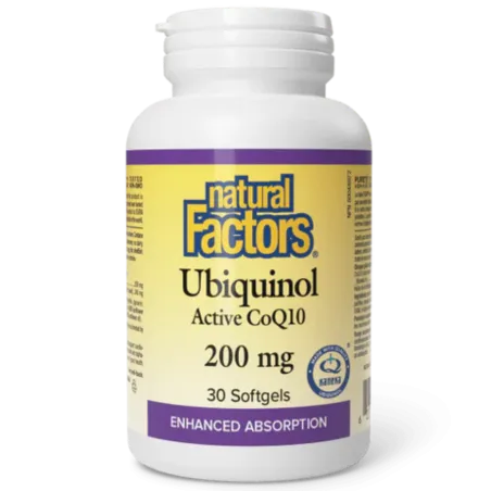 Natural Factors Ubiquinol Active CoQ10 200 mg, 30 Softgels | Unbeatable Prices, Daily Deals | VITASHOP