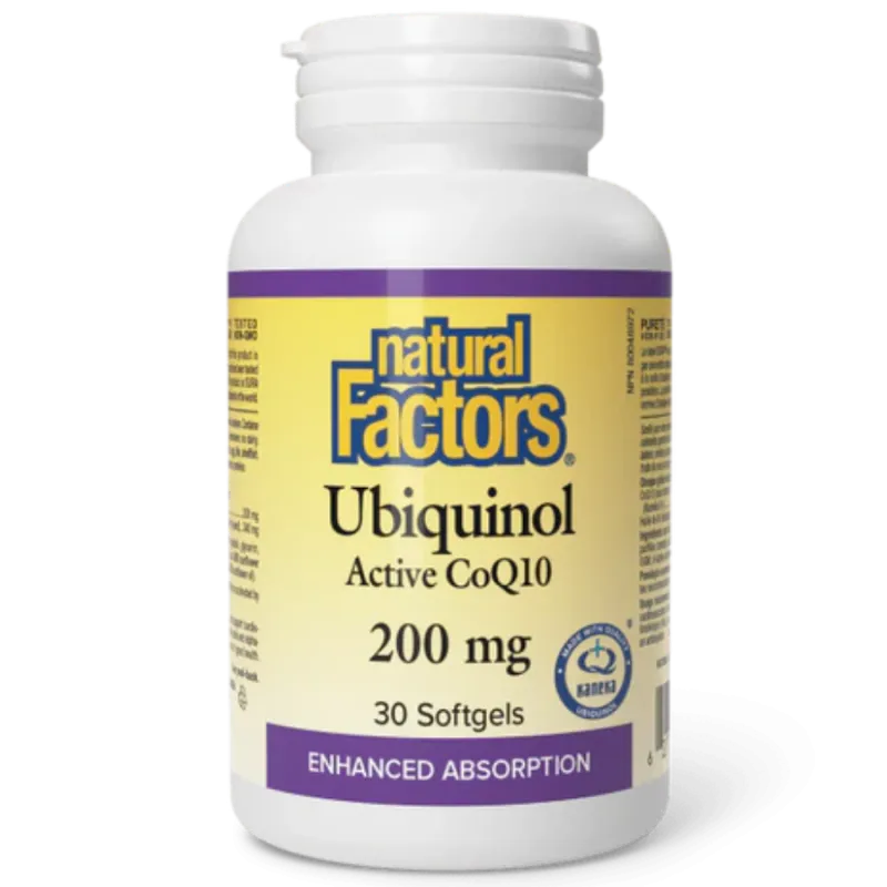 Natural Factors 내추럴 팩터스 Ubiquinol Active CoQ10 200mg, 소프트젤 30정 | 매일 업데이트되는 특가 상품 | VITASHOP