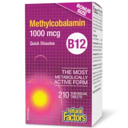 Natural Factors 내추럴 팩터스 B12 메틸코발라민 1000mcg, 설하정 210정 | 매일 업데이트되는 특가 상품 | VITASHOP